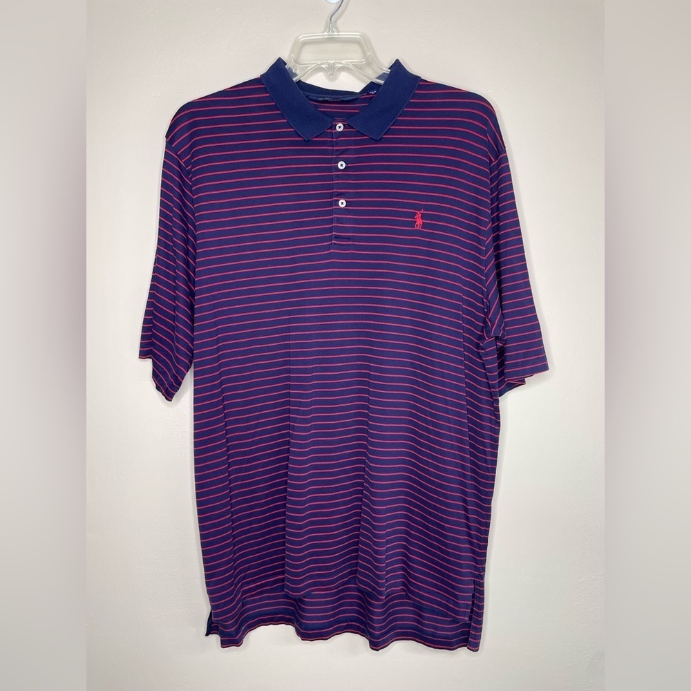 Ralph Lauren Polo Golf Pima Cotton Striped Polo Shirt Size XL